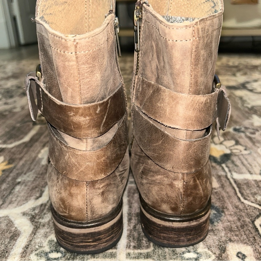 Treasure & Bond Tan riding Buckle Ankle Booties - Picture 4 of 8